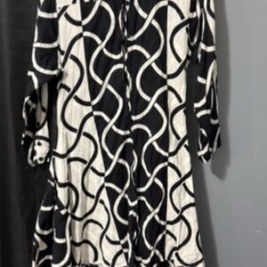 Black and White Patterned Dress